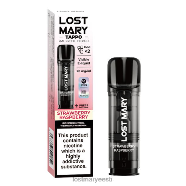 Lost Mary Online - kadunud mary tappo eeltäidetud kaunad - 20mg - 2tk maasikas vaarikas 24N60178