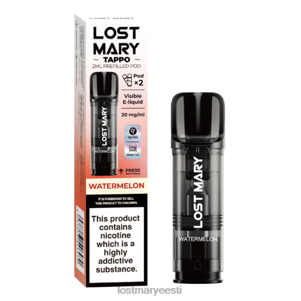 Lost Mary Vape Price - kadunud mary tappo eeltäidetud kaunad - 20mg - 2tk arbuus 24N60177