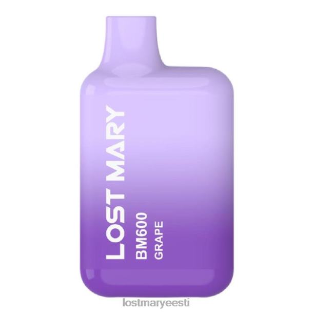 Lost Mary Flavours - kadunud mary bm600 ühekordne vape viinamari 24N60155