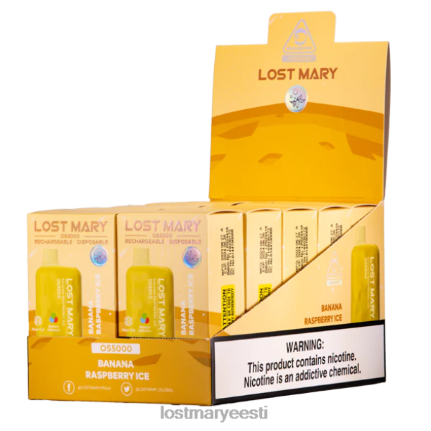 Lost Mary Flavours New - kadunud mary os5000 banaani vaarika jää 24N604