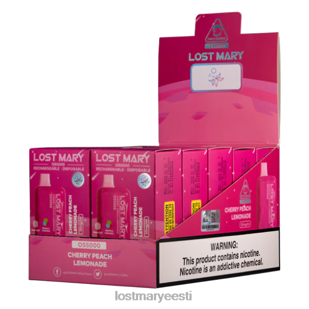 Lost Mary Flavours New - kadunud mary os5000 kirsi virsiku limonaad 24N6024