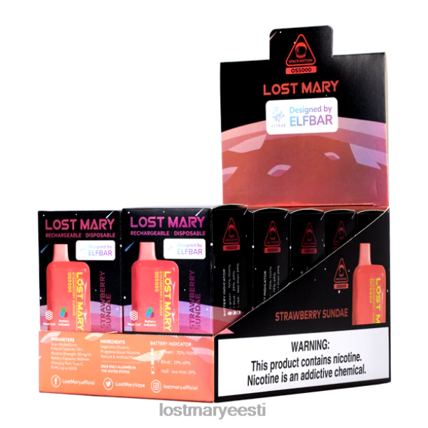 Lost Mary Vape - kadunud mary os5000 maasika kreemid 24N6071