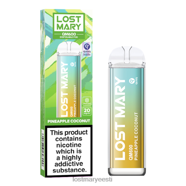 Lost Mary Online Store - kadunud mary qm600 ühekordne vape ananassi kookospähkel 24N60169