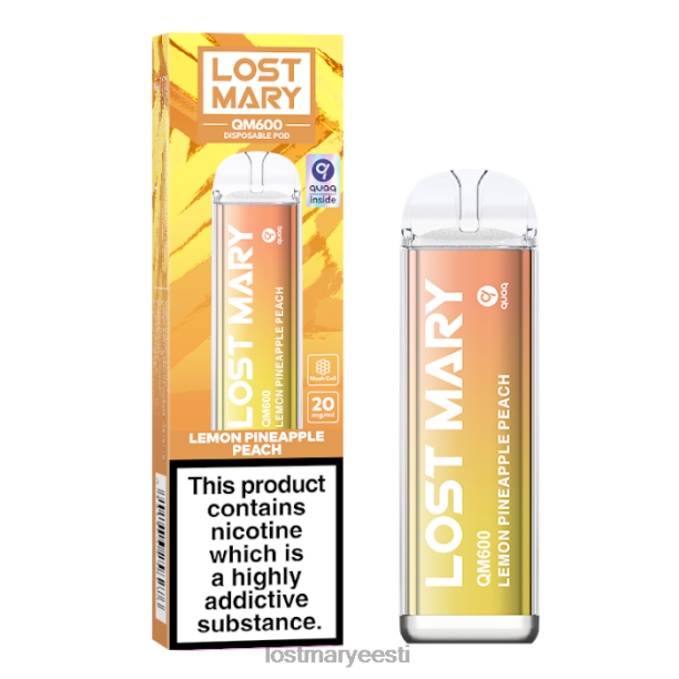Lost Mary Vape EU - kadunud mary qm600 ühekordne vape sidruni ananassi virsik 24N60163