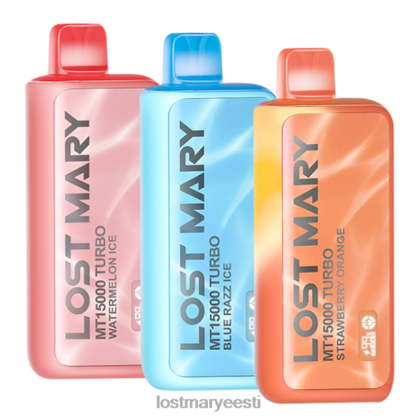 Lost Mary Vape - kadunud mary mt15000 turbo sampler arbuusijää/sinine razz-jää/maasikaapelsin 24N6081